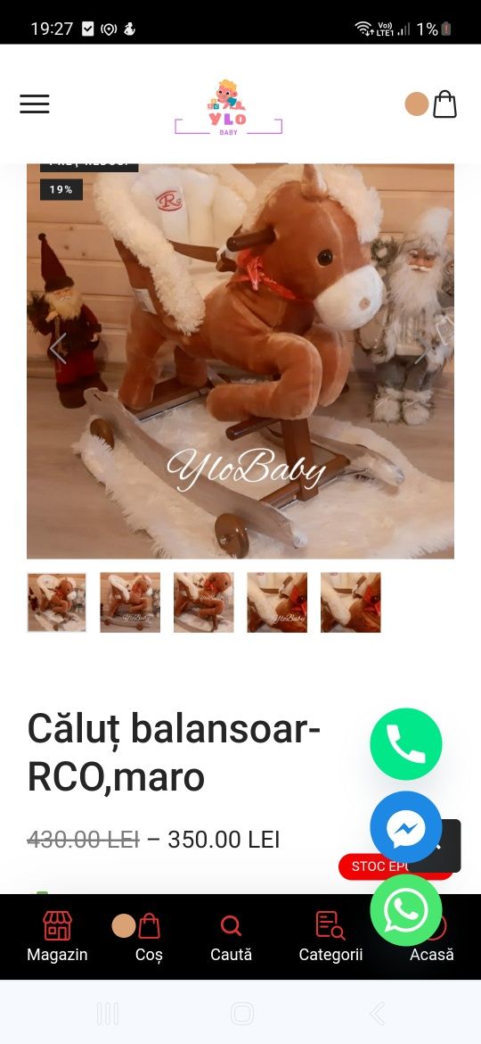Calut cu balansoar