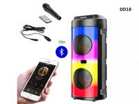 Difuzor Activa Portabila Bluetooth Karao Microfon LED Lumini USB Audio