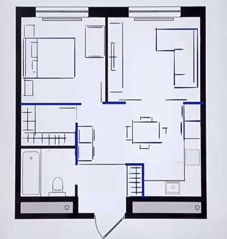2-комнатная студия 60 м² в ЖК Residence у Хокимията — СУПЕР цена!`
