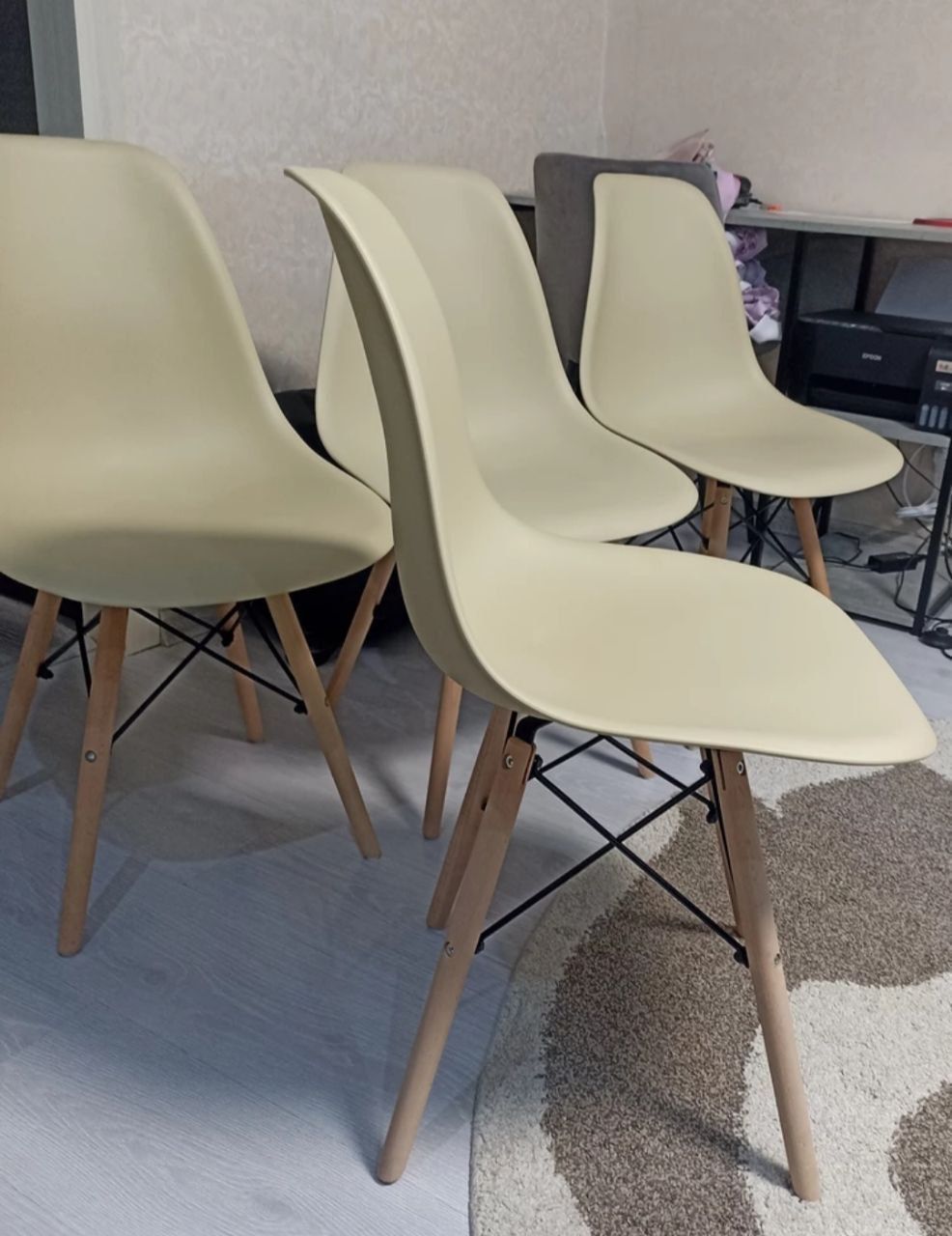 Eames Fitz loft IKEA Стулья для кухни Eames DSW oshxona stul лофт