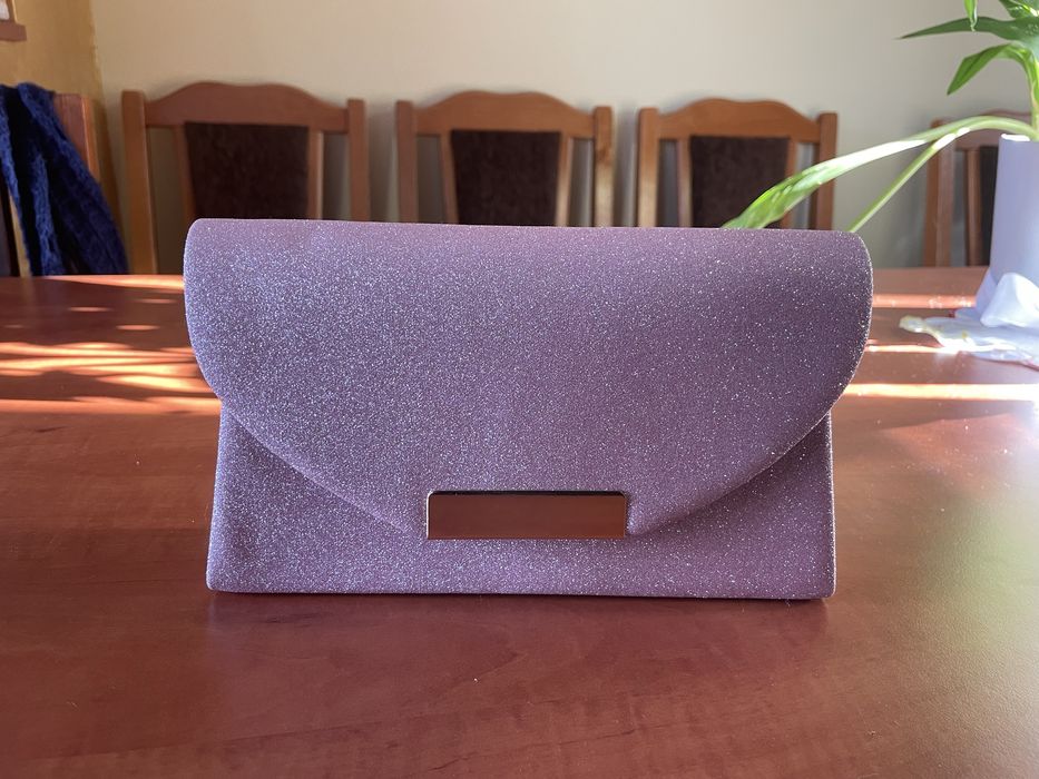 Geanta ocazie roz sclipici