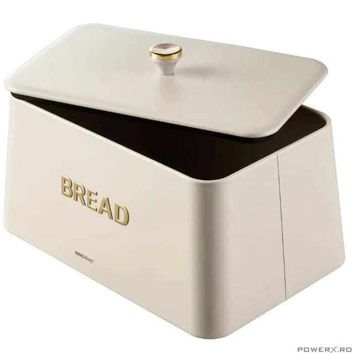 Cutie bej pentru paine, metalica, 35x23x21cm, Kinghoff