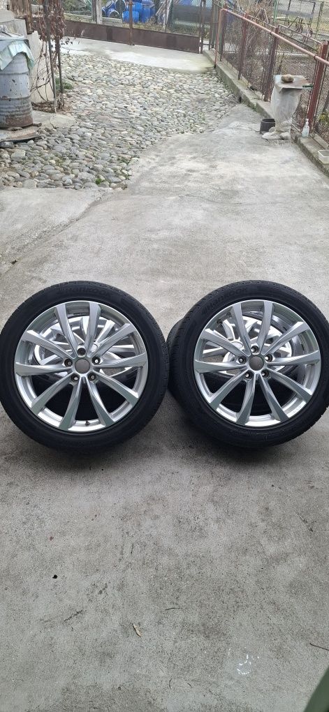 Jante R19, 5x114.3 cu anvelope de vară + senzori presiune