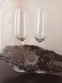 НОВ комплект поставка ръчна изработка + 2 чаши за шампанско, Спиди