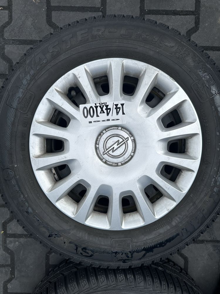 Jante tabla Opel 14 4x100 CB 56,1 185/70/14 Semperit M+S