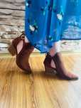 Botine boho-chic cognac NOI, nepurtate