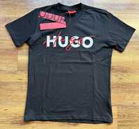 Мъжка,памучна,черна тениска Hugo BOSS