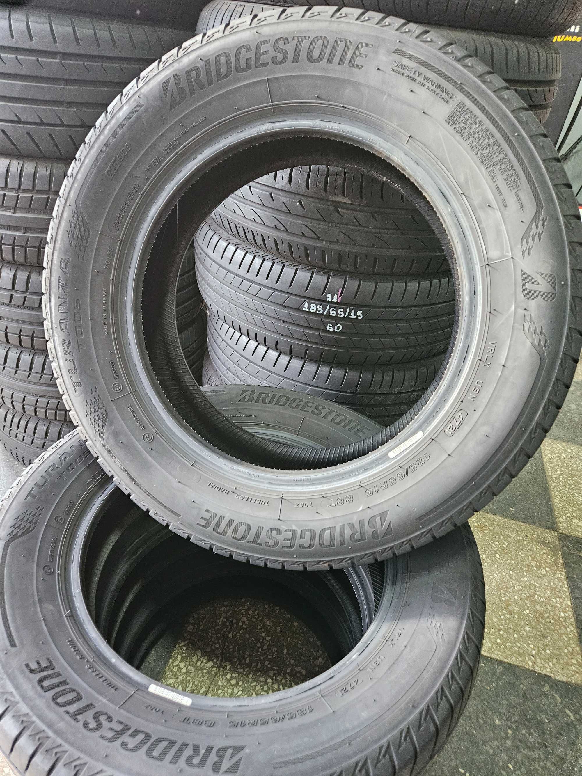 4бр 185/65/15 BRIDGESTONE 7мм грайфер дот:21г безплатен монтаж