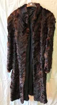 Дълго,представително,дамско палто от черна норка, размер XL