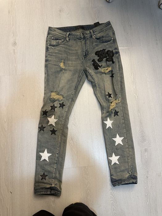 Blugi amiri purtati doar o data gri deschis