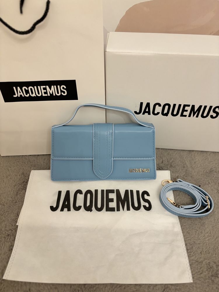 Poseta / Geanta Jacquemus The Bambino blue