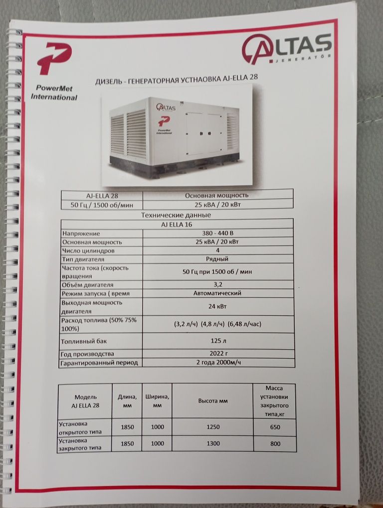 Прадайотса генератор Altas