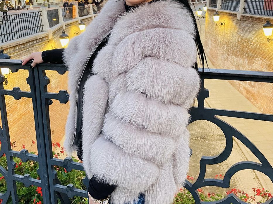 Haină blană naturală vulpe mărimea S