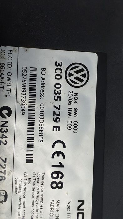 Modul bluetooth 3c0035729e Volkswagen VW Passat B6 [2005 - 2010]