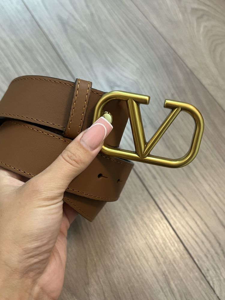 Curea Valentino-poze reale-piele naturală!Gravura interior ștanțată