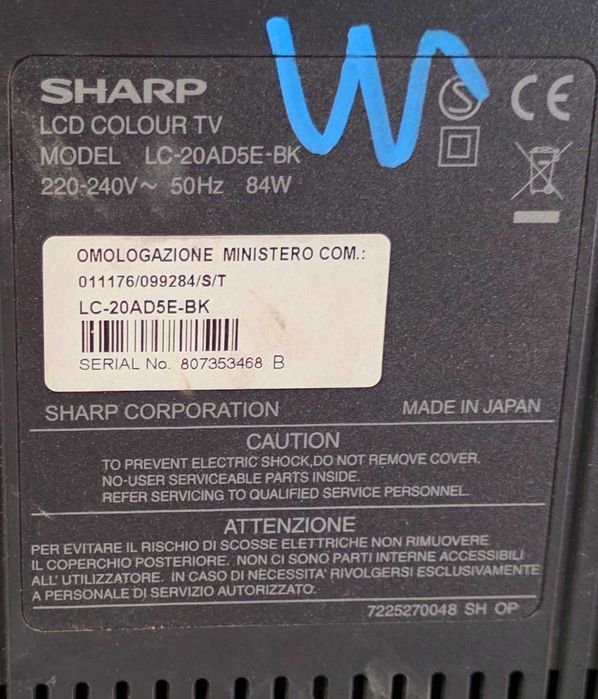 Televizor Sharp LC-20AD5E-BK - 19 inch/48 cm - impecabil