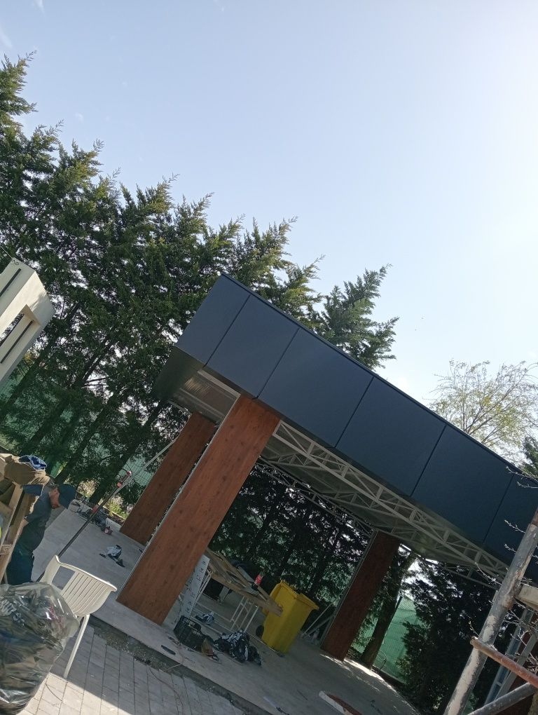 Fațada ventilată placate cu bond ,hpl , ceramica , fibrociment