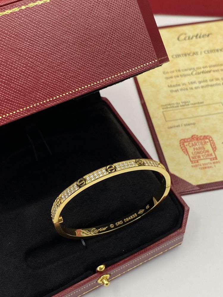 Brățară Cartier LOVE 16 Gold 750 Small Diamonds Full Box