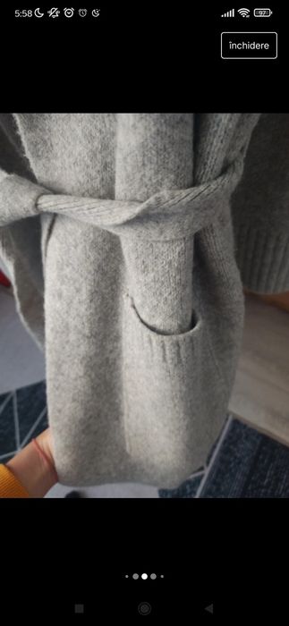 Cardigan lung Primark conținut de lana