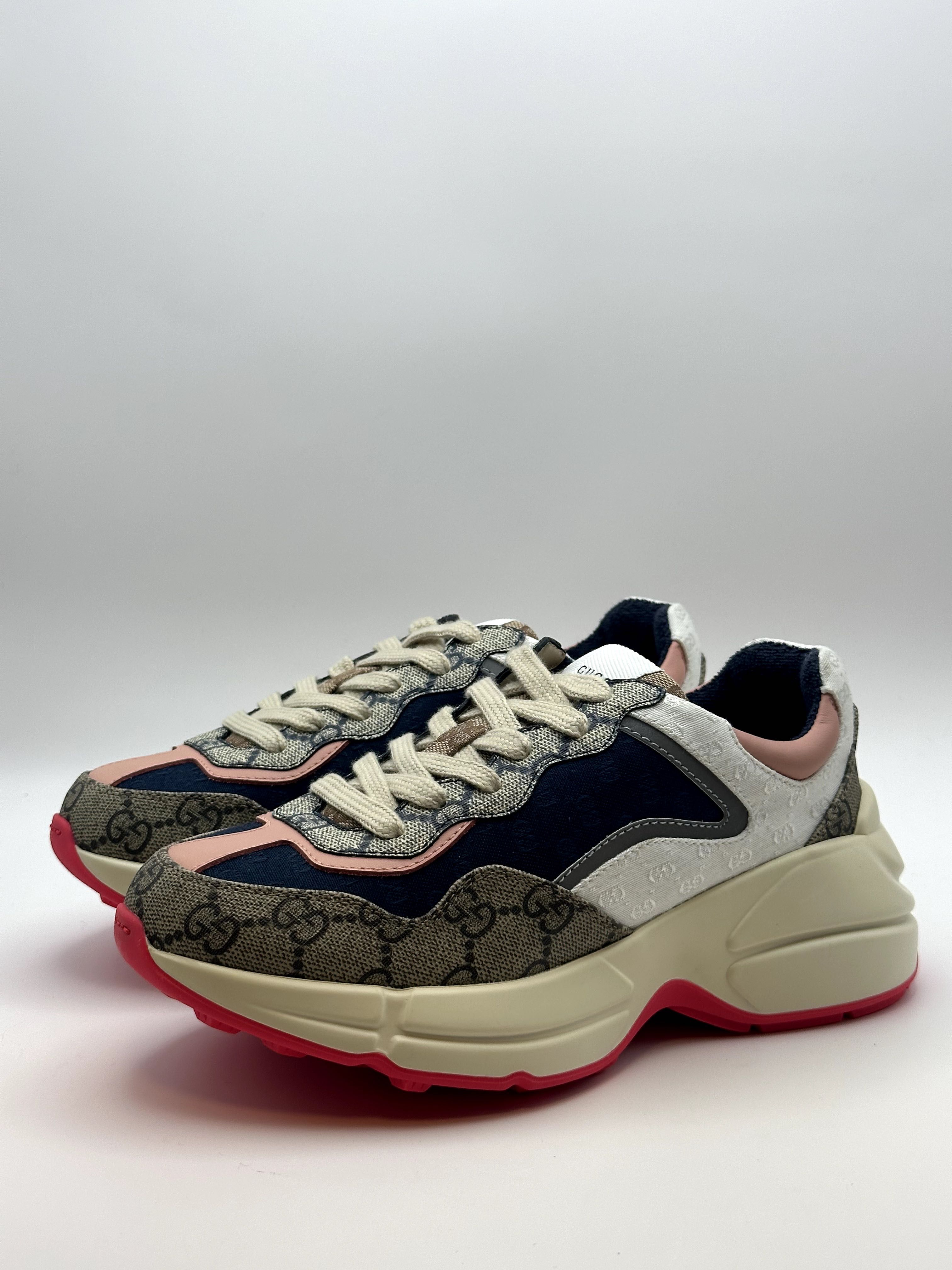 Gucci Rhyton Multicolor Sole Pink Sneakers