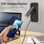 Lampă de citit lângă pat. Lampă de perete LED cu port de încărcare USB