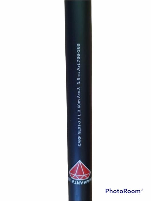 Set 4 Lansete Diamant Alb Next Carp, lungime 3,90 m, 3.5 Lbs, Carbon 8