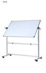 Tabla magnetica rotativa cu 2 fete , rama aluminiu , 110x75 cm