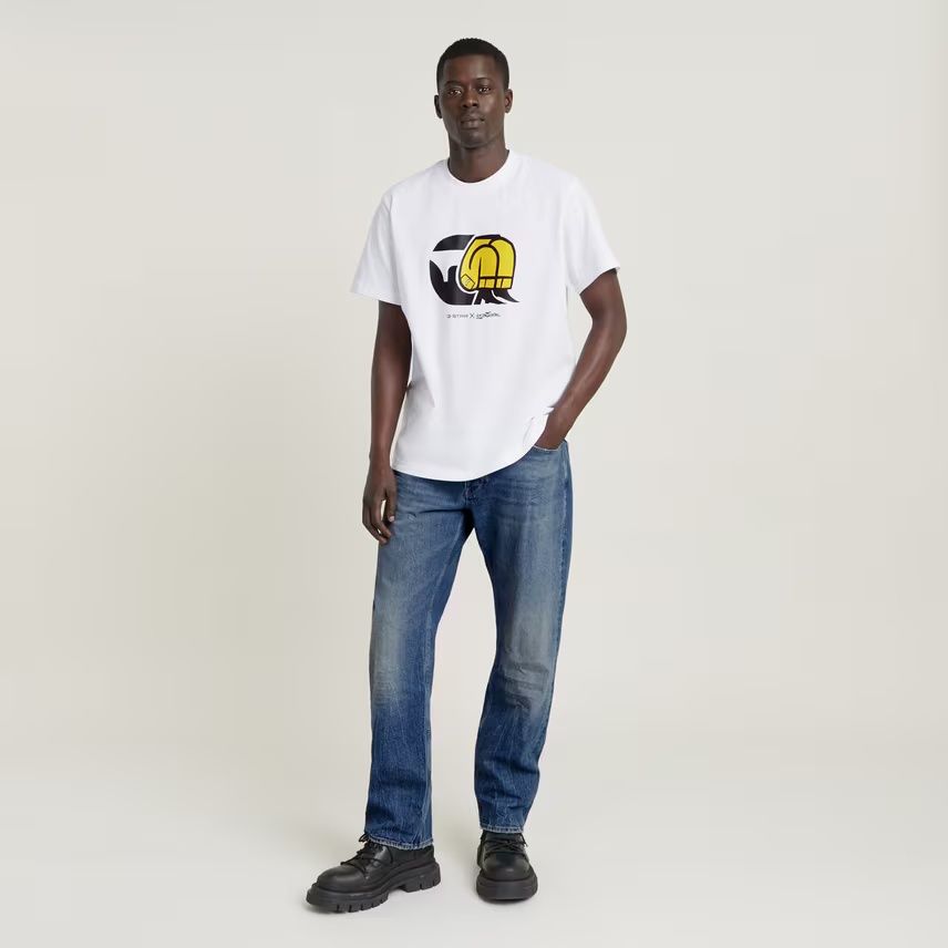 Оригинална тениска G-Star Raw Cartoon Loose M , L нова мъжка бяла