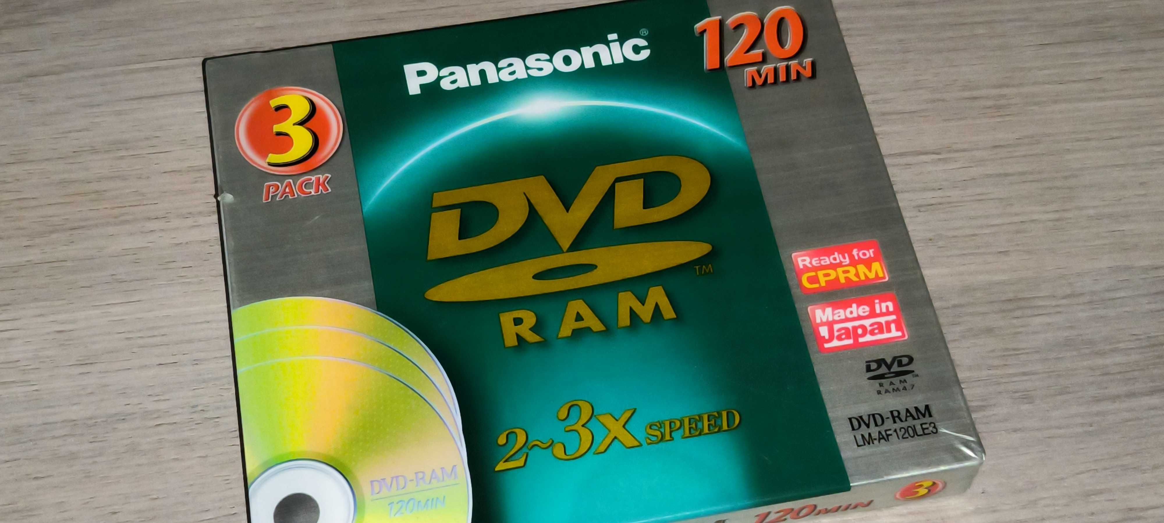 3 bucati blank - 
DVD – RAM PANASONIC - 
4.7 gb – 120 min -