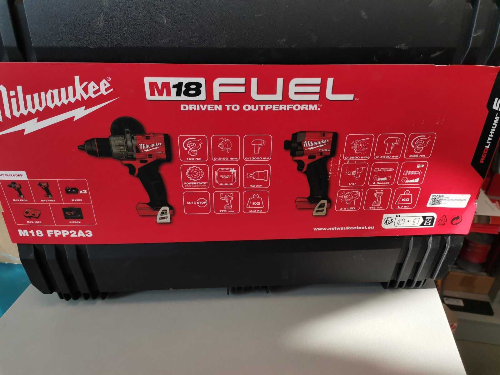 Удърни винтоверти MILWAUKEE M18 FPD3 + M18 FID3  комплект