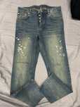 blugi helmut lang paint splatter marimea 30 nu rick owens balenci acne