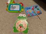 Tableta copii grafica iMK® + joc pescuit + ceas puzzle + cadou