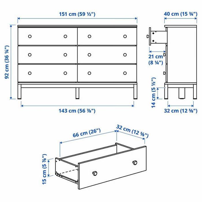 Ikea Hemnes и Tarva сет мебели