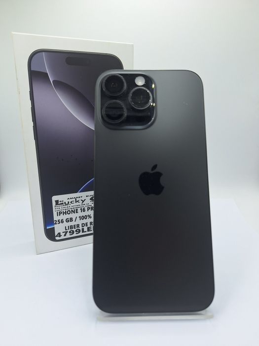 Iphone 16 Pro Max BOX 256gb 100% bat liber de rețea