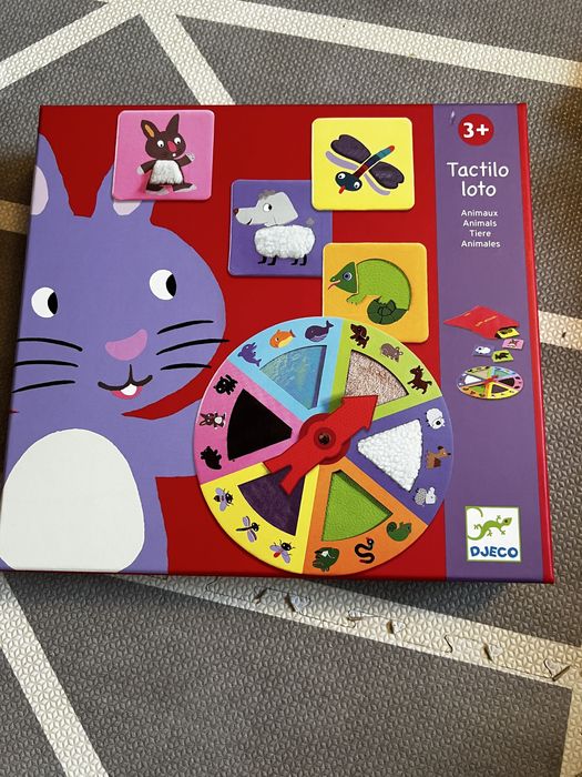 Образователна игра Djeco - Тактилно Лото с животни