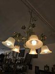 Candelabru din metal verde,