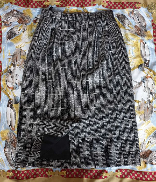 Fusta lana midi office Aquascutum Burberry Max Mara