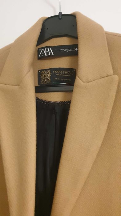 Palton damă Zara Manteco, maro, mărimea XS