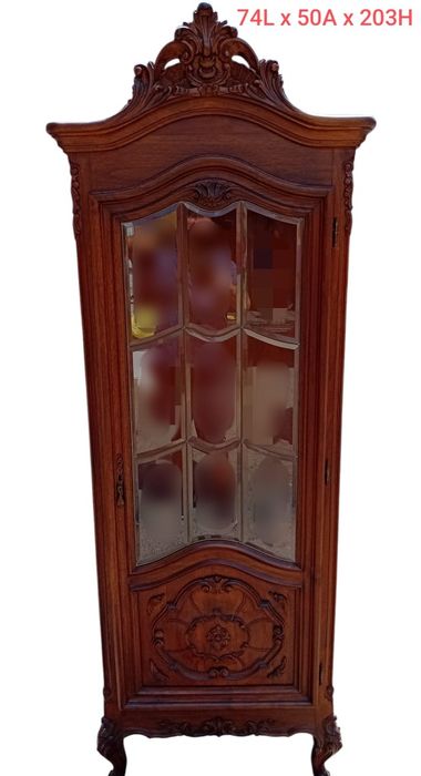 Sufragerie BAROC ( Masa , Scaune , Vitrina , Comoda ) Lemn masiv Nuc