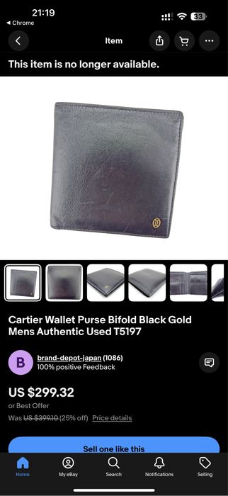 Cartier Pasha bi-fold wallet   Мъжко оригинално портмоне