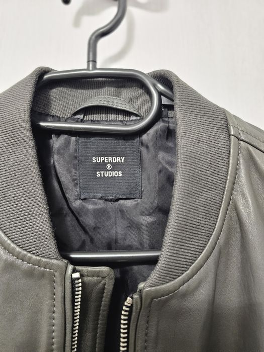 Jacheta din piele de miel superdry