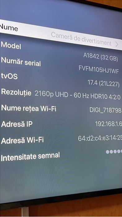 Apple tv gen4 A1842 32gb