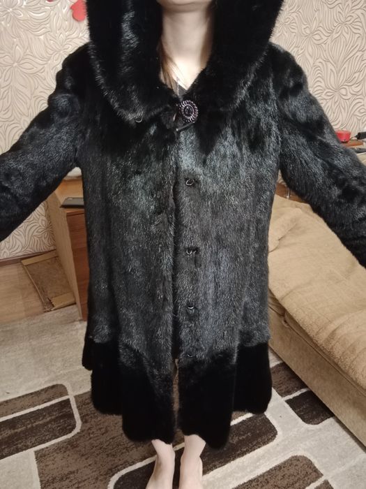 Шуба норковая черный бриллиант.