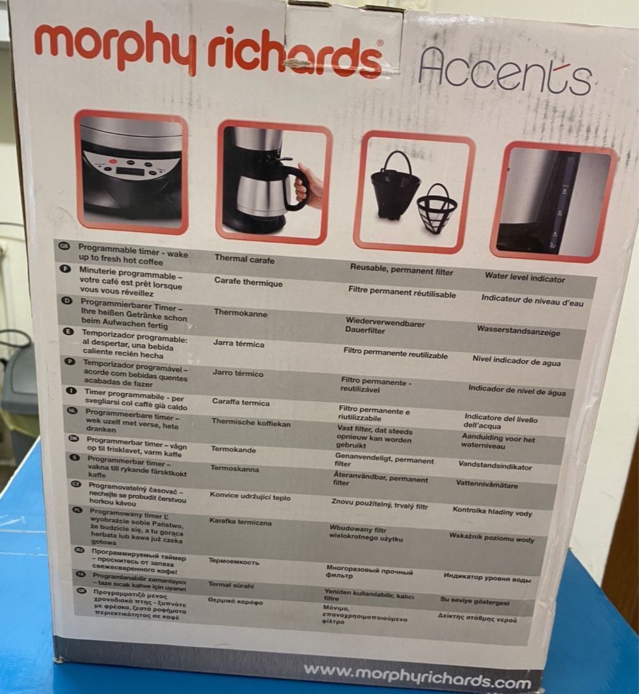 Aparat de cafea cu filtru Morphy Richards, sigilat!