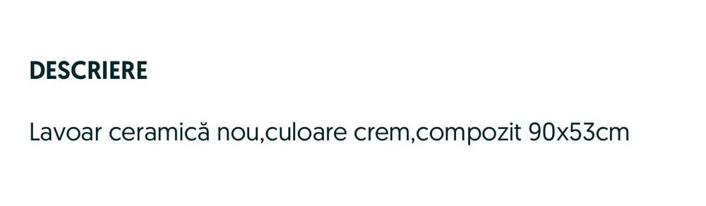 Lavoar ceramica nou!