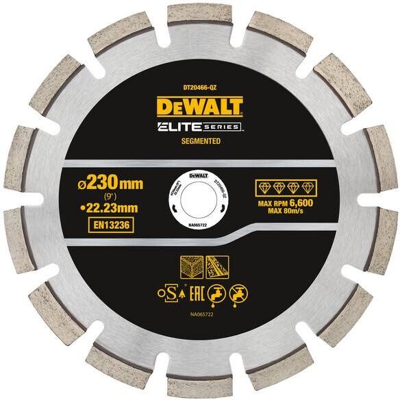 Диамантен диск за камък, бетон и тухли DeWALT DT20464, 350 x 25.4 мм