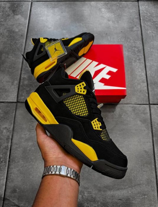 Air Jordan 4 Retro “Black/Yellow” маратонки 41-46 номер