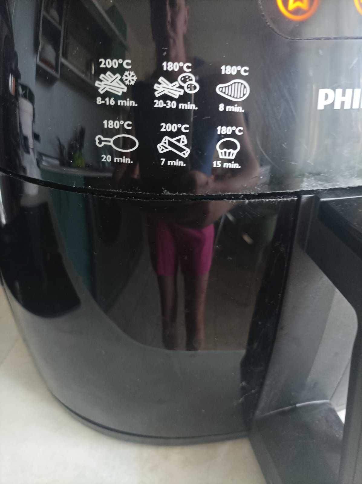 Airfryer XL PHILIPS HD9240/90, 1.2kg, Черен + подарък грил приставка