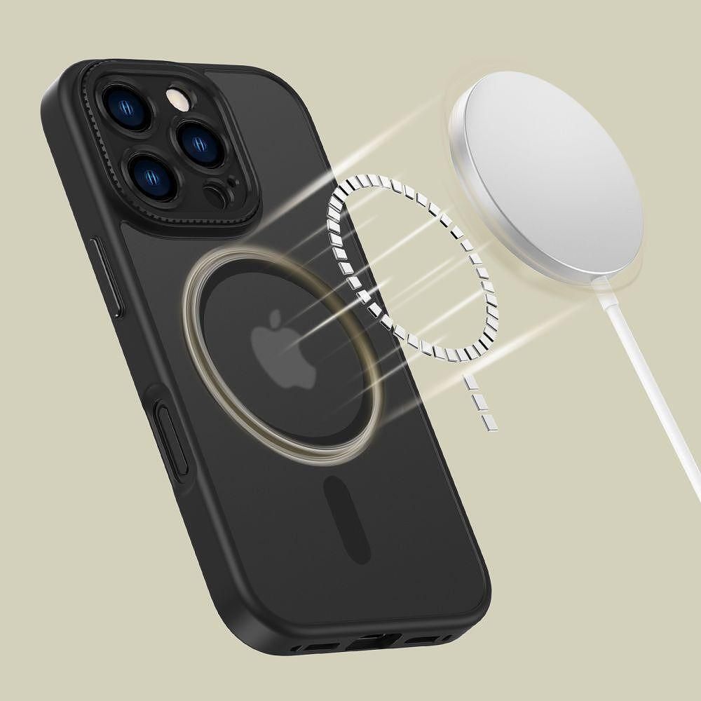 Кейс tech protect magcam magsafe за iphone 16 pro max matte black