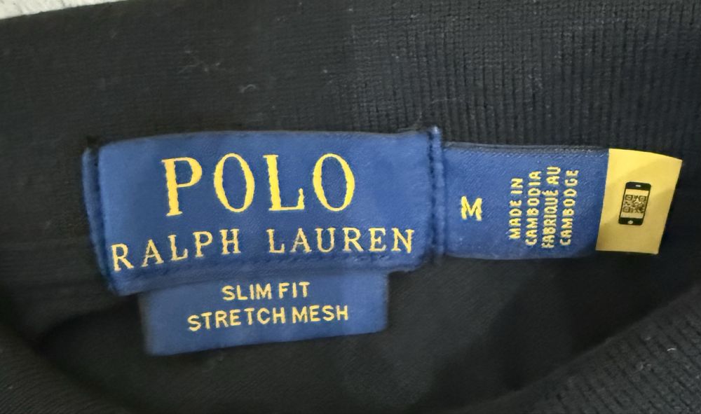 Tricou Polo Ralph Lauren slim fit negru marimea S